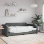 Sofa, tamsiai pilkos spalvos, 90x200cm, audinys
