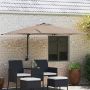 Sodo skėtis Taupe 248,5 x 247,5 x 160 cm Poliesteris ir plienas