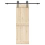 Stumdomų durų įrangos rinkinys, juodos spalvos, 183cm, plienas