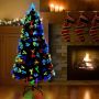 Dirbtinė Kalėdų eglutė su 120 LED s stovu Žalia 120 cm PVC