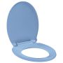 Klozeto sėdynė su soft-close mechanizmu, mėlyna, ovali