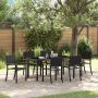 Sodo valgomojo komplektas 7 pcs Juoda