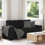 Dvivietė sofa, juoda, 180x77x82 cm, audinys