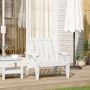 Garden Adirondack kėdė balta 75x77x77 cm medžio masyvo pušis