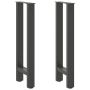 Konsolinio stalo kojos, antracito spalvos, 2 vnt., 28x(72-73) cm, plienas