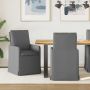 Valgomojo kėdės 2 pcs Tamsiai pilka 57 x 67 x 98 cm audinys