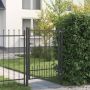 Tvora vartai HORST Plienas Juodas Užrakintas