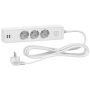  Buitinis ilgintuvas SCHNEIDER, 3 vietų, 2 USB, 1,5 m