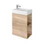 Pakabinamoji vonios spintelė SA 40L OAK su praustuvu