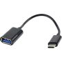 Kabelis GEMBIRD USB Type C M, USB Type A M, 0.2m, juodas