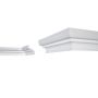 Lubų apdailos juostelės LUX E-9, baltos, 200 x 8 x 6,2 cm