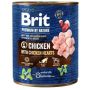 Konservuotas ėdalas šunims Brit Premium with Chicken 800g