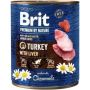 Konservuotas ėdalas šunims Brit Premium with Liver 800 g