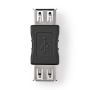 Adapteris NEDIS USB Type A F, USB Type A F, juodas