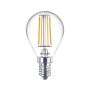 LED lempa Philips Fil P45, 4.3W, E14, 2700K, 470lm, skaidri
