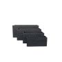 Vazonas Domoletti LT24660-3S, 37 cm, Ø 80 cm, juodas