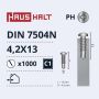 Savisriegiai, DIN7504N, 4,2×13 mm, 1000 vnt.