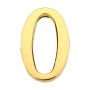 Durų numeris "0", aukso spalvos, 45 mm