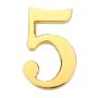 Durų numeris "5", aukso spalvos, 45 mm