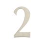 Durų numeris „2“, nerūdijantis plienas, 62 mm