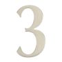 Durų numeris „3“, nerūdijantis plienas, 62 mm