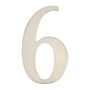 Durų numeris „6“, nerūdijantis plienas, 62 mm