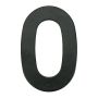 Numeris "0", matinės juodos spalvos, 145 mm