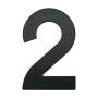 Numeris "2", matinės juodos spalvos, 145 mm