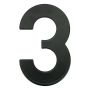 Numeris "3", matinės juodos spalvos, 145 mm