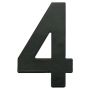Numeris "4", matinės juodos spalvos, 145 mm