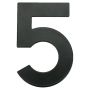 Numeris "5", matinės juodos spalvos, 145 mm