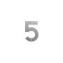 Numeris "5", nerūdijančio plieno, 145 mm