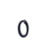 Numeris "0", plastikinis, juodos spalvos, 150 mm