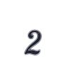 Numeris "2", plastikinis, juodos spalvos, 150 mm
