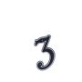 Numeris "3", plastikinis, juodos spalvos, 150 mm