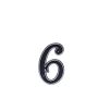 Numeris "6", plastikinis, juodos spalvos, 150 mm