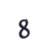 Numeris "8", plastikinis, juodos spalvos, 150 mm