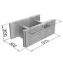 PAMATINIS BETONINIS BLOKAS FIBO, 300×200×510(48)