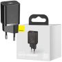 Įkroviklis BASEUS, USB 3.0 TYPE-C, juodas