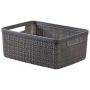 Daiktadėžė CURVER JUTE, 5 l, pilka, 27×20×11 cm