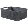 Daiktadėžė CURVER JUTE, 12 l, pilka, 36×28×15 cm