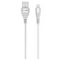 Laidas STANDART USB Type A M, Lightning M, 1.2m, pilkas