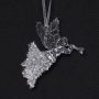 Eglutės žaisliukas angelas CHRISTMAS TOUCH, skaidrus, 11 cm