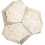 Keraminė sienų mozaika Alabaster Shine White, 21 x 19 cm