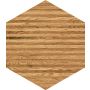 Keraminės dek sienų plytelės Flare Wood Hex, 11 x 12.5 cm