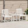 Sodo valgomoji kėdė 2 pcs Balta 65,5 x 59 x 88 cm HDPE