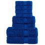 Rankšluosčių rinkinys SOLUND, 8vnt., mėlyni, 600g/m²