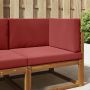 Lauko sofa pagalvėlė 3 pcs Vyno raudonumo Poliesteris