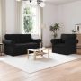 Sofa 2 pcs Juoda 155 x 82 x 80 cm audinys