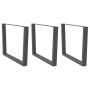 Valgomojo stalo kojos, V formos, 3 vnt., antracito spalvos, 100x(72-73,3) cm, plienas